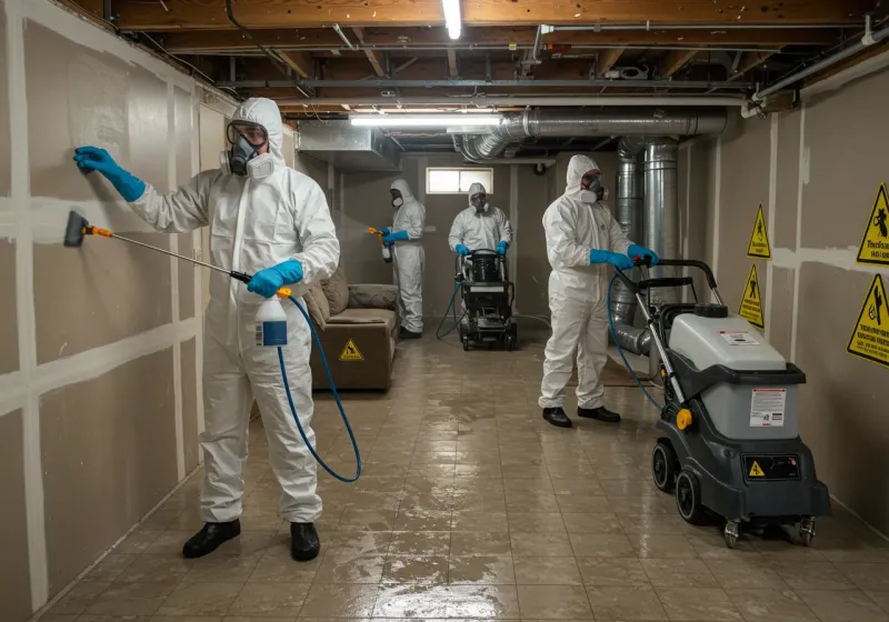 Basement Moisture Removal and Structural Drying process in Murray, KY